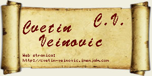 Cvetin Veinović vizit kartica